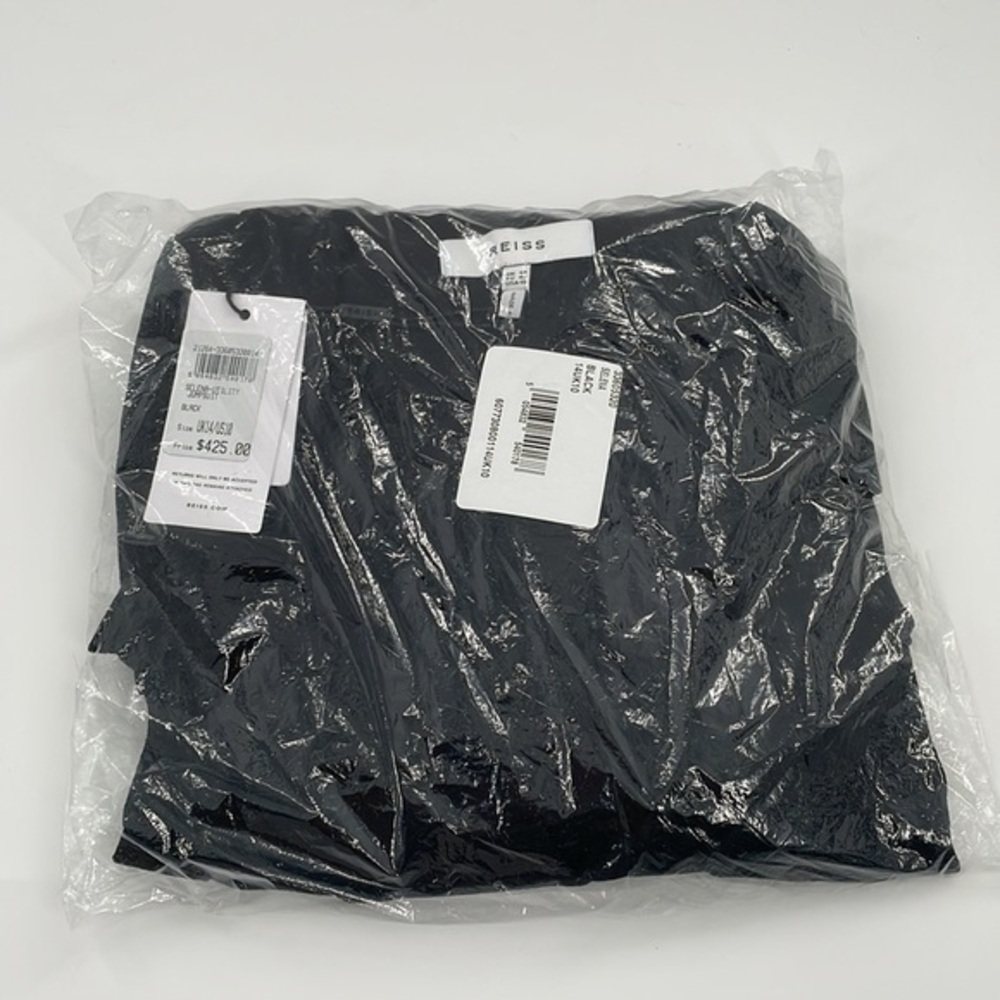 REISS Black Selena Long Sleeve Utility Jumpsuit - Picture 4 of 9